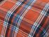 Odline Double-Size Scotch Plaid Cotton Blanket - Orange / Indigo