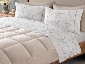 Abella Double-Size Ranforce Bed Sheet Set - White