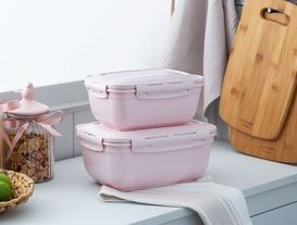Daily 2-Piece Rectangle Storage Container - Soft Powder