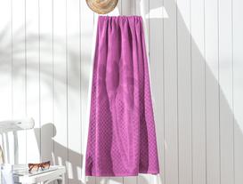 Lili Jacquard Beach Towel - Dark Purple