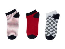 Desarae 3 Pieces Women's Bootie Socks