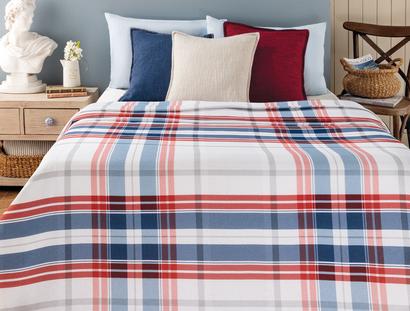 Aigle Single Size Size-Size Printed Coverlet - Navy / Red