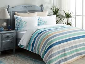 Ruth King-Size Ranforce Bed Sheet Set - Indigo