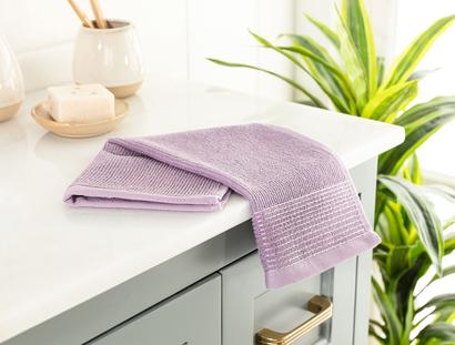 Orient Lurex Hand Towel - Light Damson - 30x46 cm