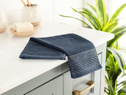 Orient Lurex Hand Towel - Navy - 30x46 cm