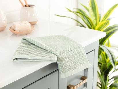 Orient Lurex Hand Towel - Light Green - 30x46 cm