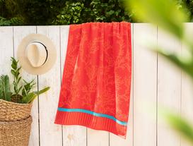 Colerta Beach Towel - Coral - 70x150 cm