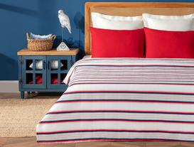 Fabrızıo Double-Size Karde Printed Coverlet - Red