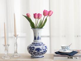 Marsilya Bleu Blanc Vase
