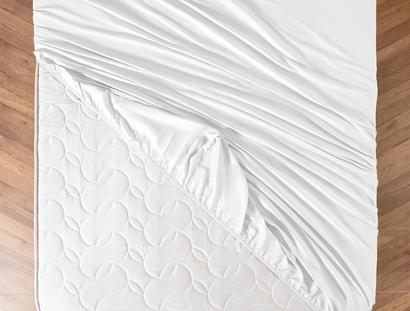 Ciel Single-Size Satin Fitted Sheet - 100X200 cm