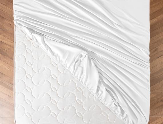 Ciel King-Size Satin Fitted Sheet - 180X200 cm