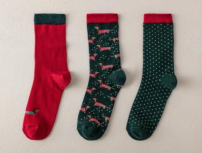 Saucisson Women 's 3 Piece Ankle Socks